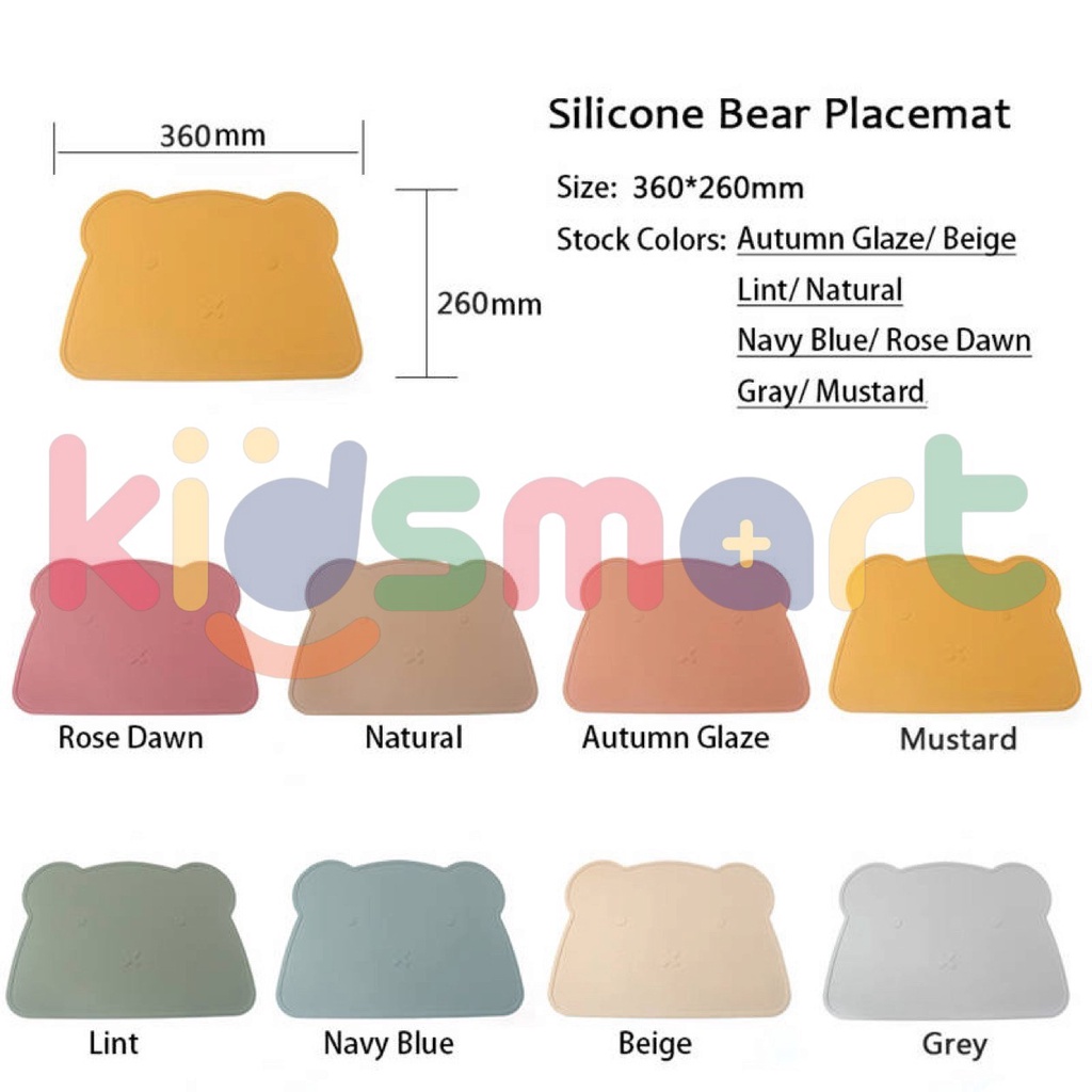 KIDSMART Premium Silicon Placemat / Tatakan Silikon Bayi / Tatakan Makanan Bayi