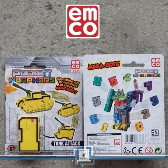 Emco POCKET MORPHERS - Number 1 Robot Transformers Angka Combiner
