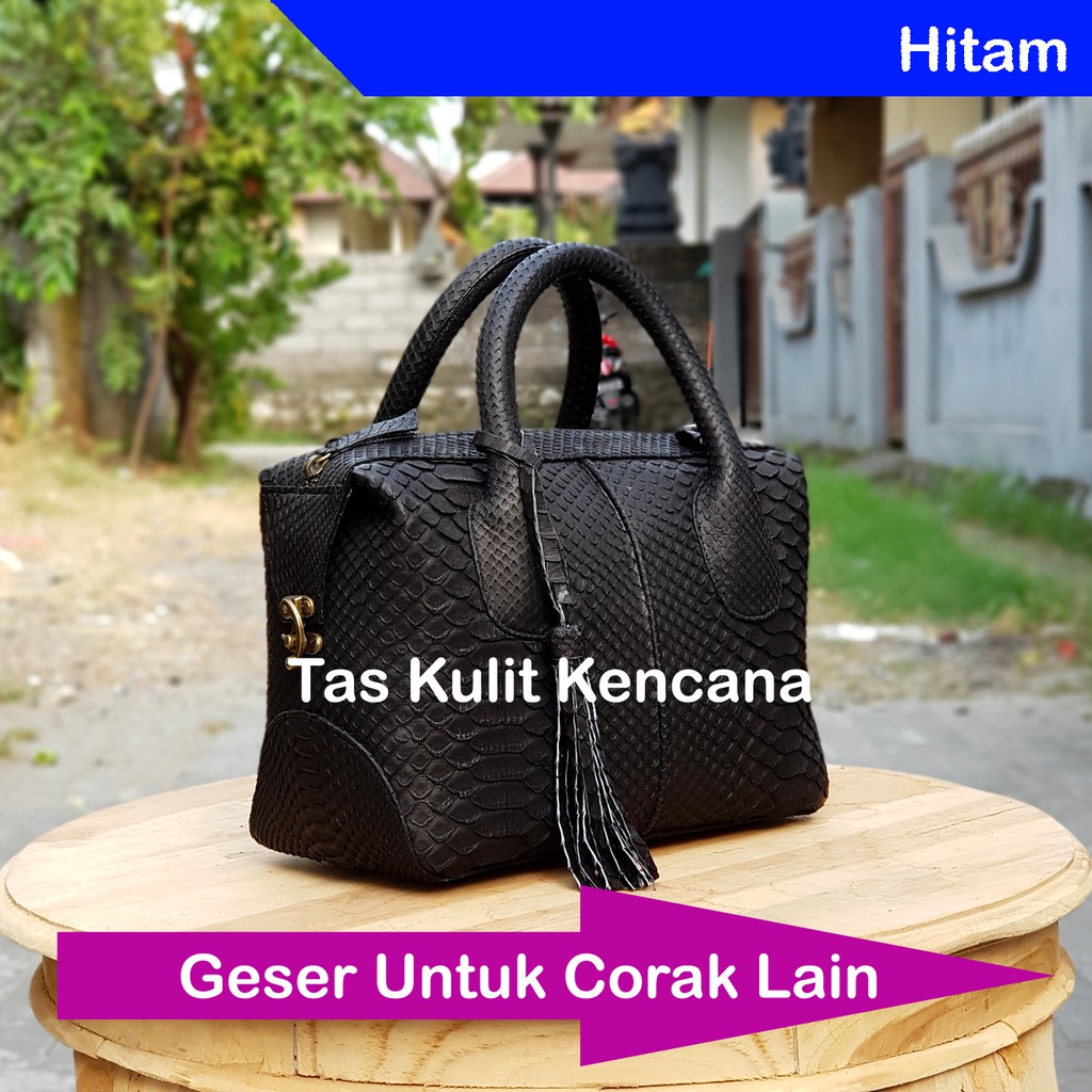 Tas Kulit Ular Natalie Arizona Size 28cm Handmade Asli Bali