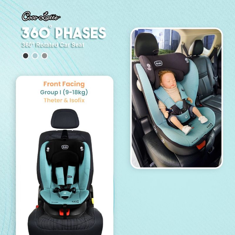 Cocolatte Carseat CL 880 360˚ Phases (360˚ Rotated Carseat ) Kursi Mobil Bayi