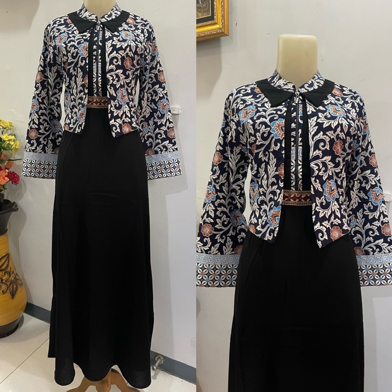 Gamis Batik Rompi / Gamis Blezer Batik / Bolero Batik