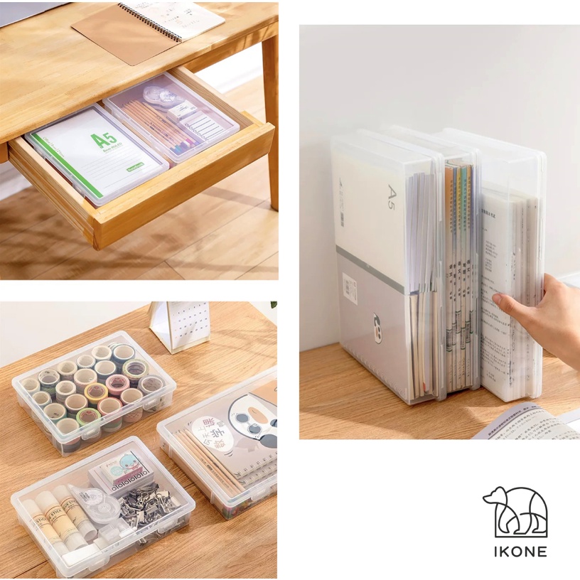 【IKONE】MOKA Stationery Organizer Tempat Penyimpanan Alat Buku Tulis Kotak Buku Kotak Stationery Pen Pensil Storage Organiser Kotak Penyimpanan Dokumen Berkas Kertas