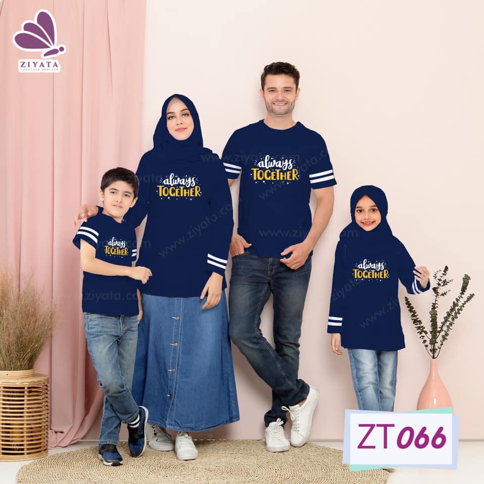 Kaos Couple Family Motif terbaru Ziyata ZT066 | Kaos Keluarga Dengan Bahan Cotton Combat 24S