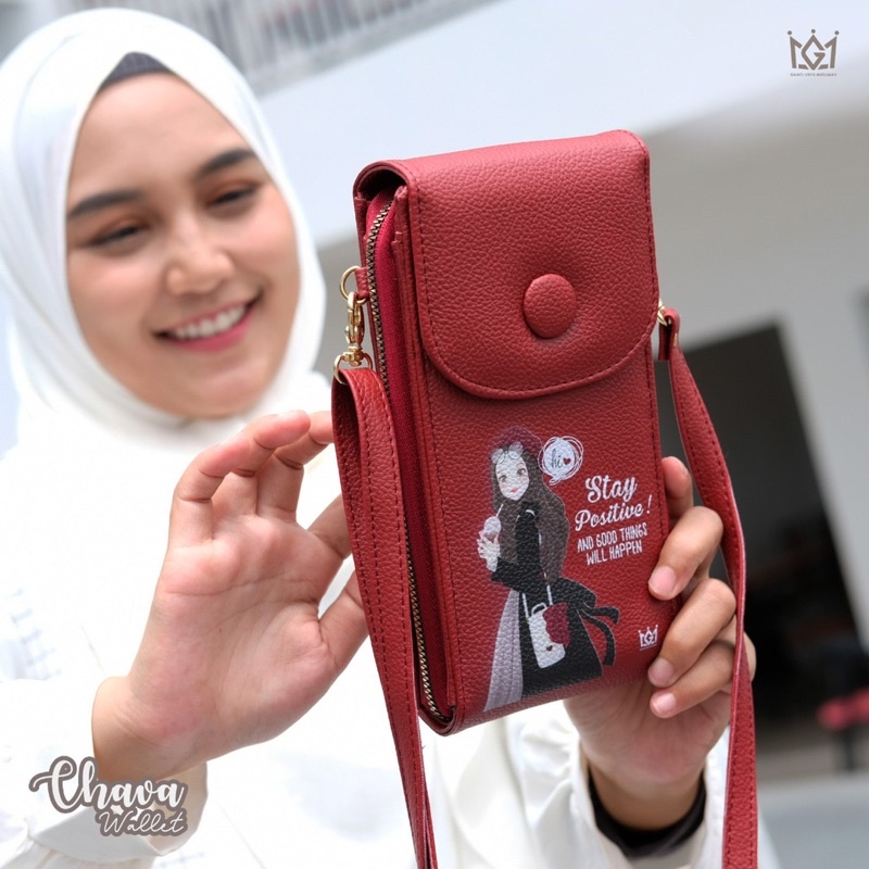CHAVA WALLET DOMPET HP TOUCH SCREEN GANCI UNYU MUSLIMAH