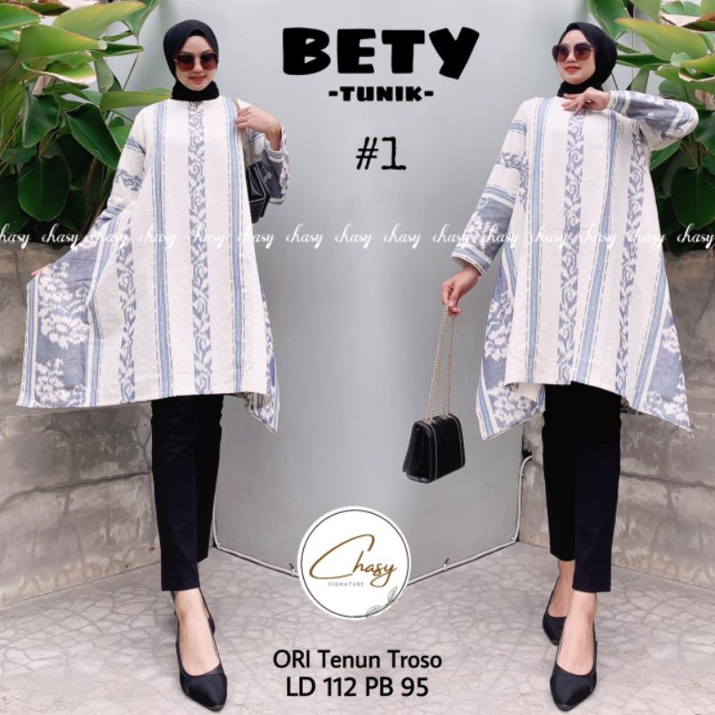 BETY TUNIK - TUNIK TENUN TROSO - TUNIK ETNIK TENUN - ATASAN TUNIK WANITA