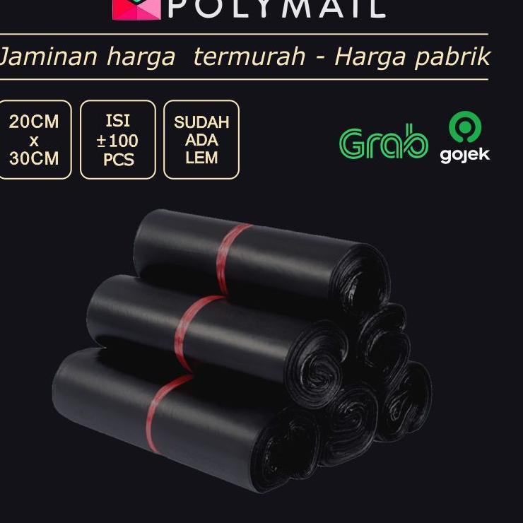 

Bisa COD POLYMAILER ±100PCS 20x30CM HITAM SEMI GLOSSY EKONOMIS PLASTIK POLYMAILER SEMI GLOSSY BLACK