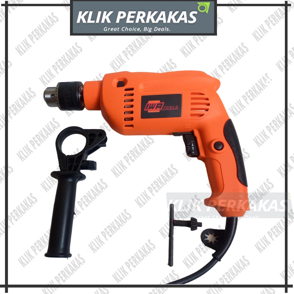 IWA Mesin Bor set 13mm DRL 13S - Mesin Bor 13mm Drill Machine IWA DRL13S / Impact Drill 13mm / Bor Impact 13mm / Mesin Bor Beton Tembok