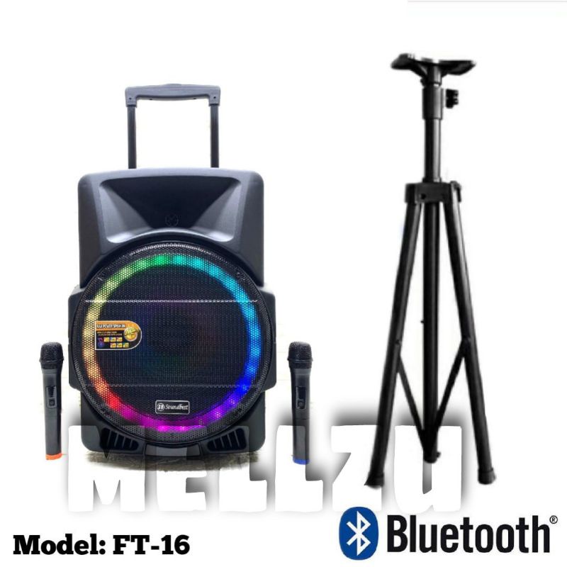 Speaker Portable Wireless Soundbest FT 16 Original 15 inch Bluetooth - USB