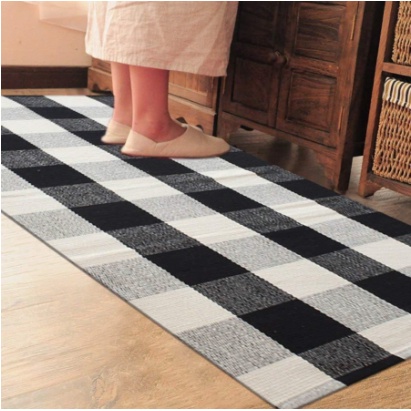 KARPET KESET ALAS LANTAI MOTIF MONOKROM HITAM PUTIH IMPOR /FLOOR MAT