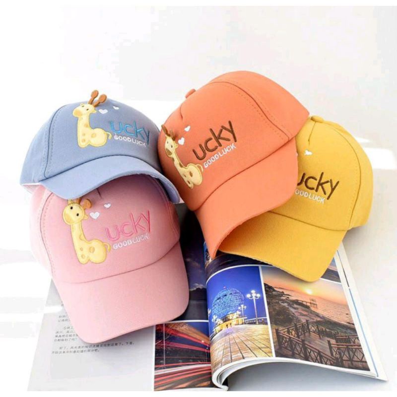 Topi Anak Lucky Karakter Jerafah//Usia 2-10 tahun