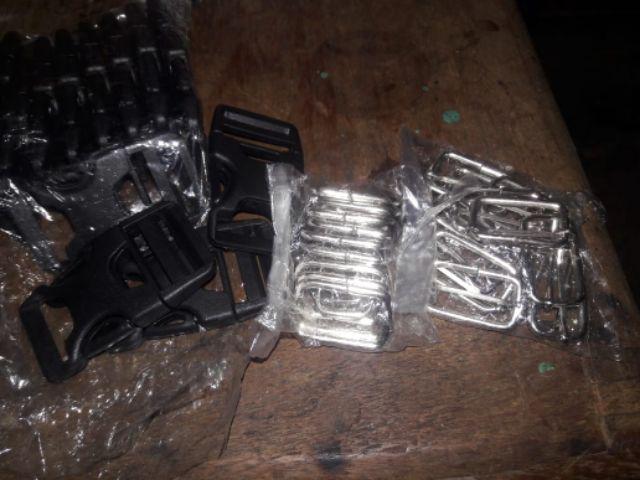 Gesper Kunci Selot Plastik Hitam (2 - 2,5 - 3 - 4 Cm) 12 Pcs