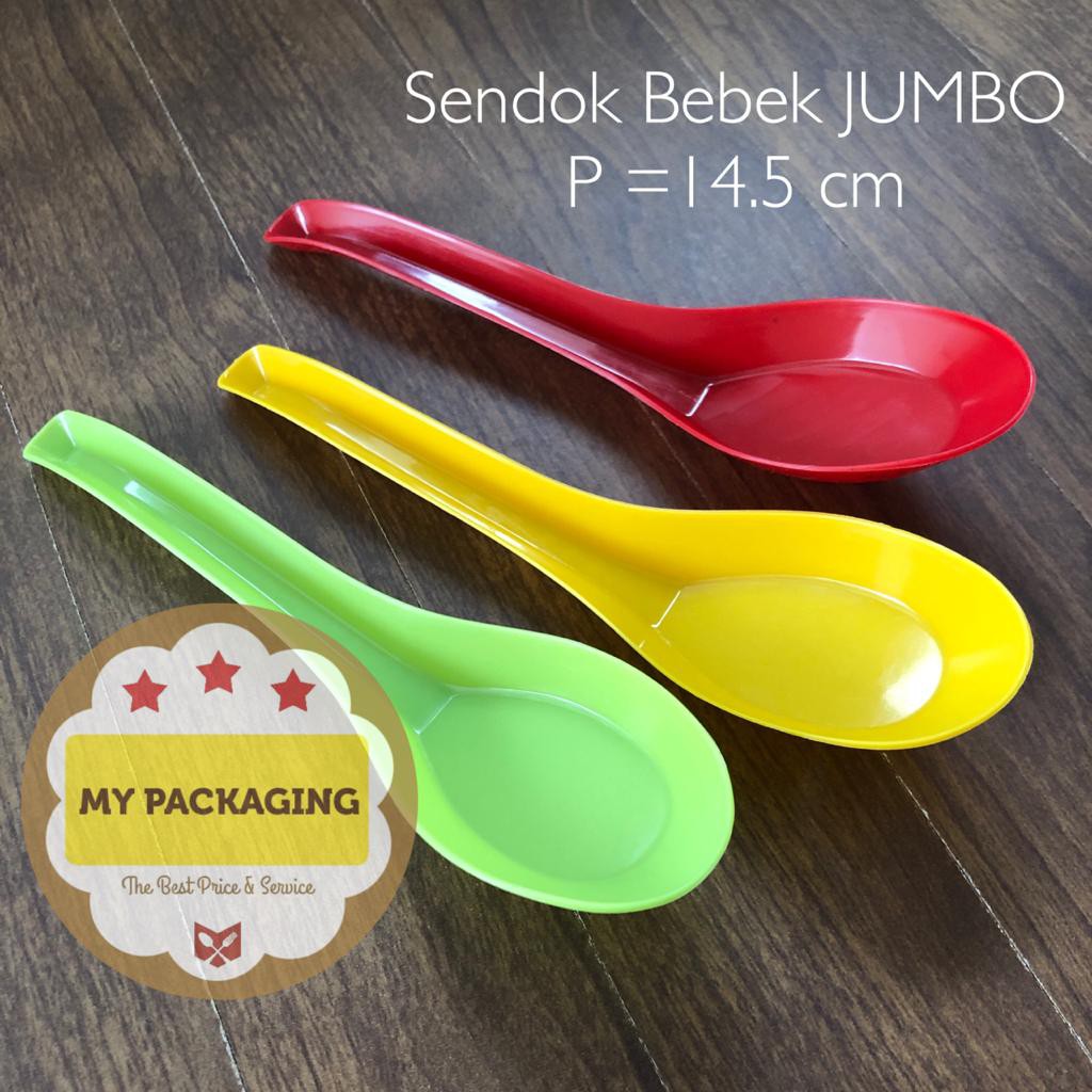 Sendok Bebek Plastik PREMIUM - JUMBO BESAR BENING ( 50 pcs )