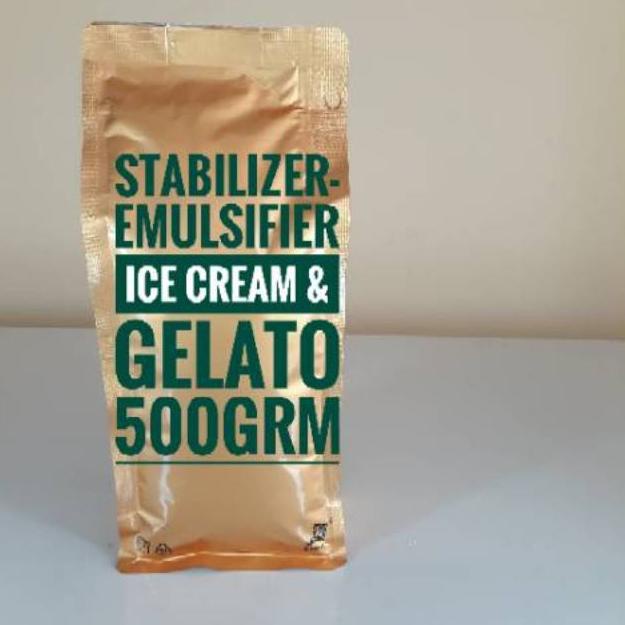 

[KODE PRODUK 7EM4855] Stabilizer-Emulsifier Ice Cream & Gelato [GOLD] - 500grm