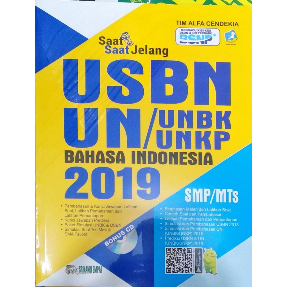 SAAT SAAT JELANG USBN UN UNBK UNKP BAHASA INDONESIA SMP  MTS 2019