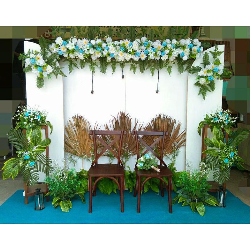 TERMURAH SEWA Backdrop Dekorasi Wedding/Pernikahan/Lamaran/Photo boot/Pesta/Dekor Papan/Backdrop Khitanan/Pesta/Kode WP2606