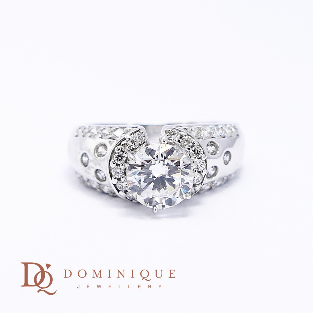 

Dominique Jewellery- Cincin Solitaire 75% SNI DQC 2429