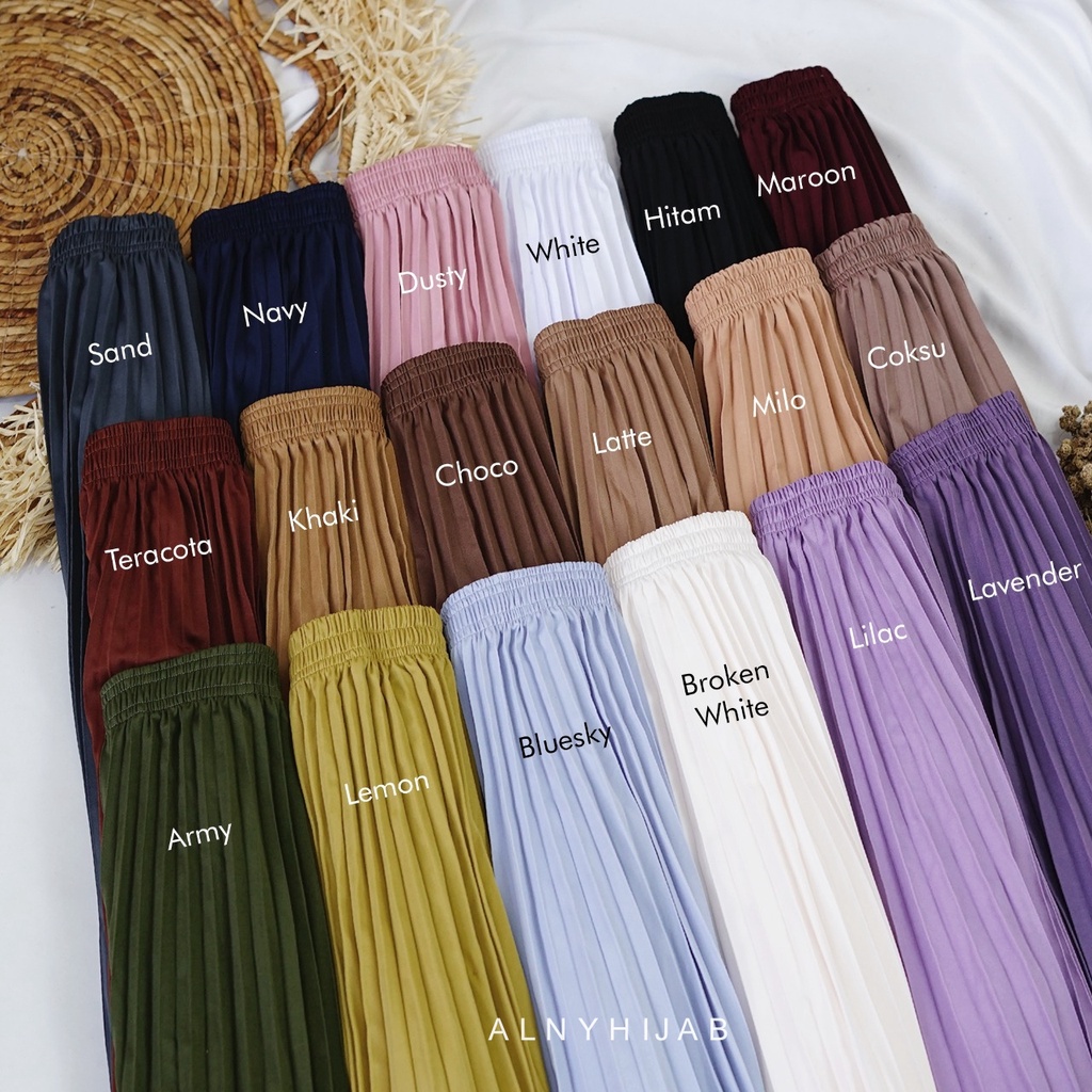 Alny Hijab - Rok Plisket Premium