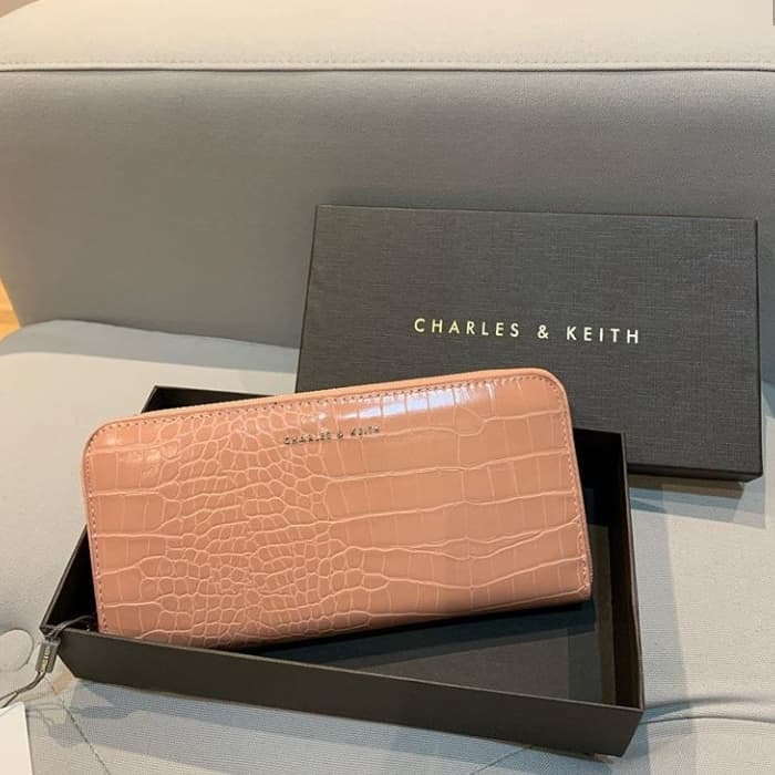 E0440F Dompet Charles And Keith Ck Long Croco Wallet Ori Fv0101