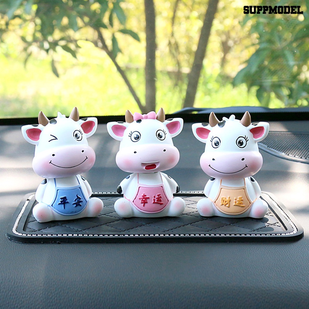 Suppmodel Miniatur Sapi Bahan Resin Untuk Dekorasi Interior Mobil