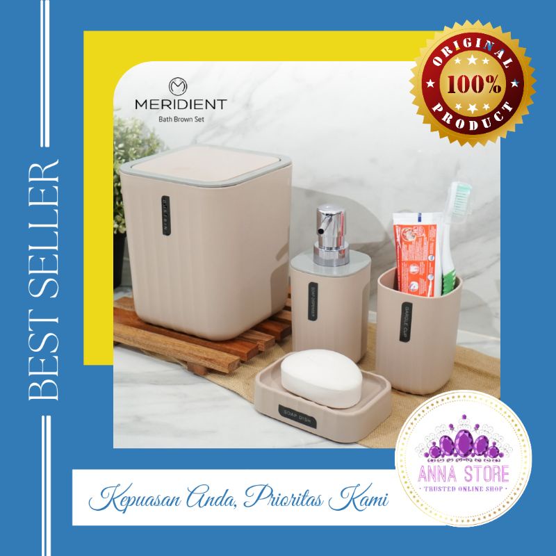 TERBARU‼️meridient bath set/perlengkapan kamar mandi/minimalis