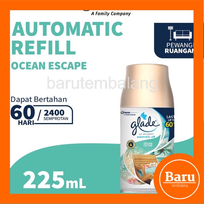 Pengharum Ruangan Refill Glade Automatic Spray Ocean Escape  Refill 225 ml | PENGHARUM RUANGAN | GLA