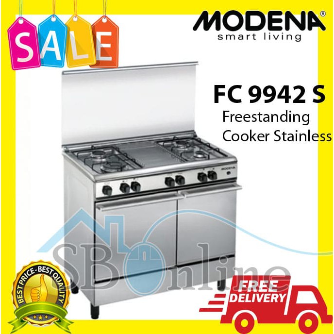 Freestanding Cooker Modena FC 9942 S FREE GRILL PLATE GP 4121