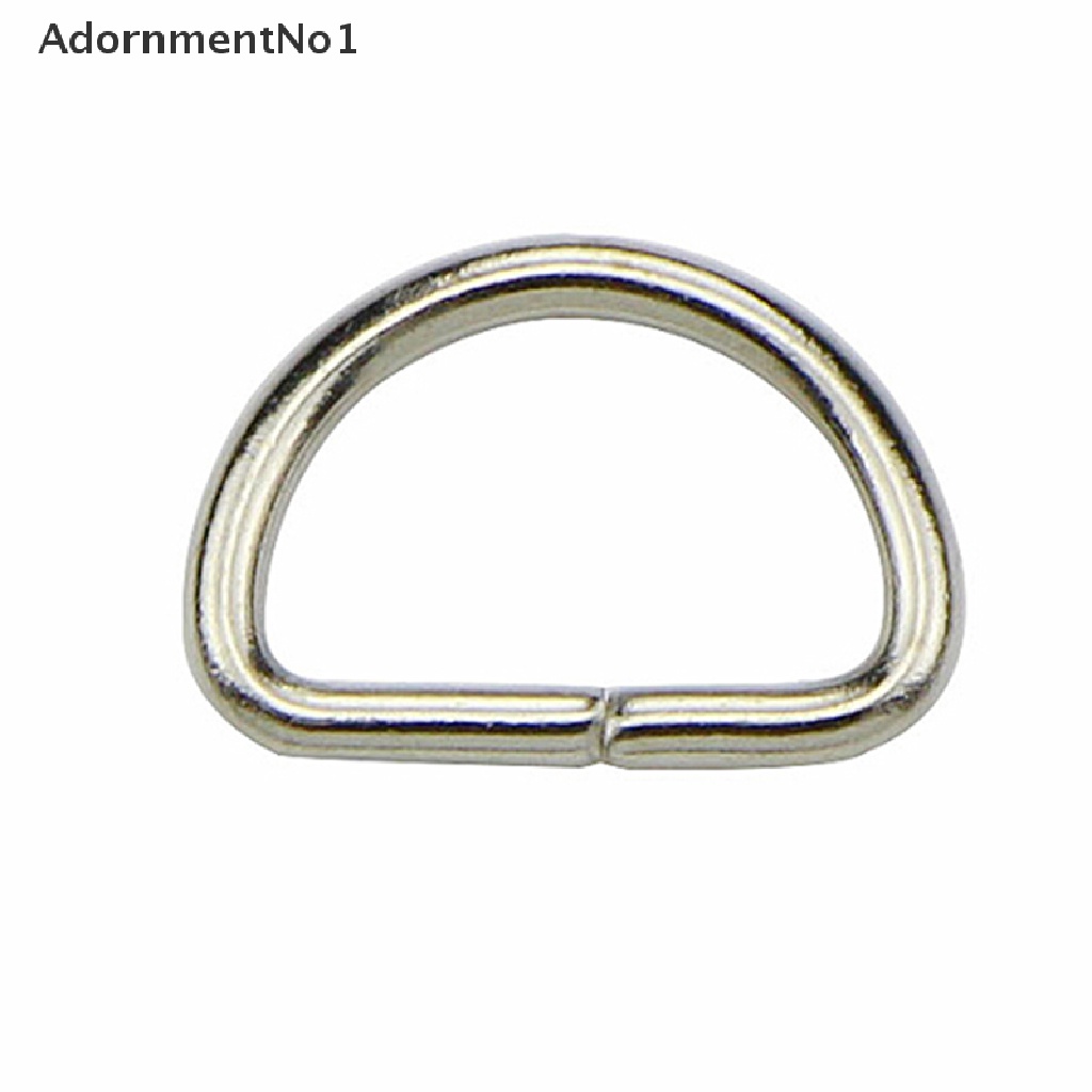 (AdornmentNo1) 10pcs / Set Buckle D-Ring Bahan Metal Untuk Tas / Dompet / Pakaian