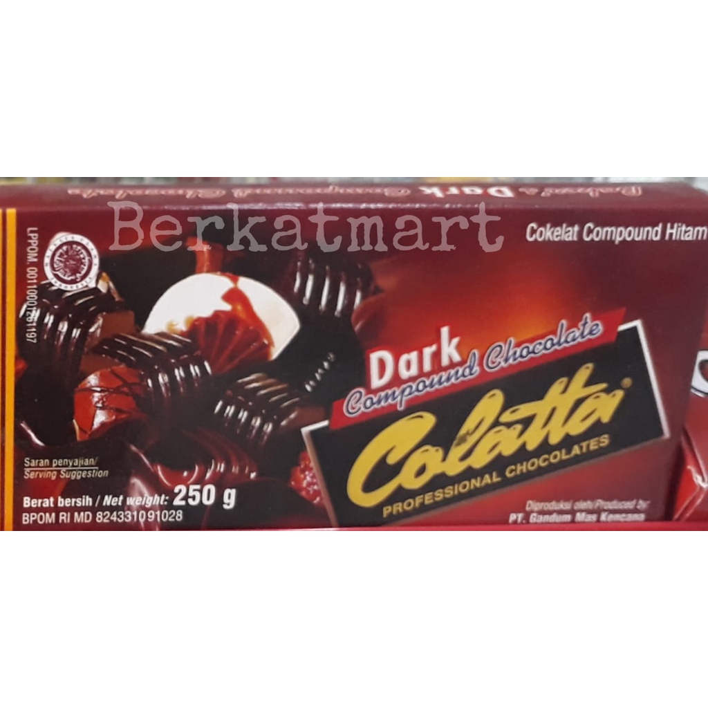 COLATTA DARK 250 GRAM Compound Chocolate Coklat Batang MURAH Collata