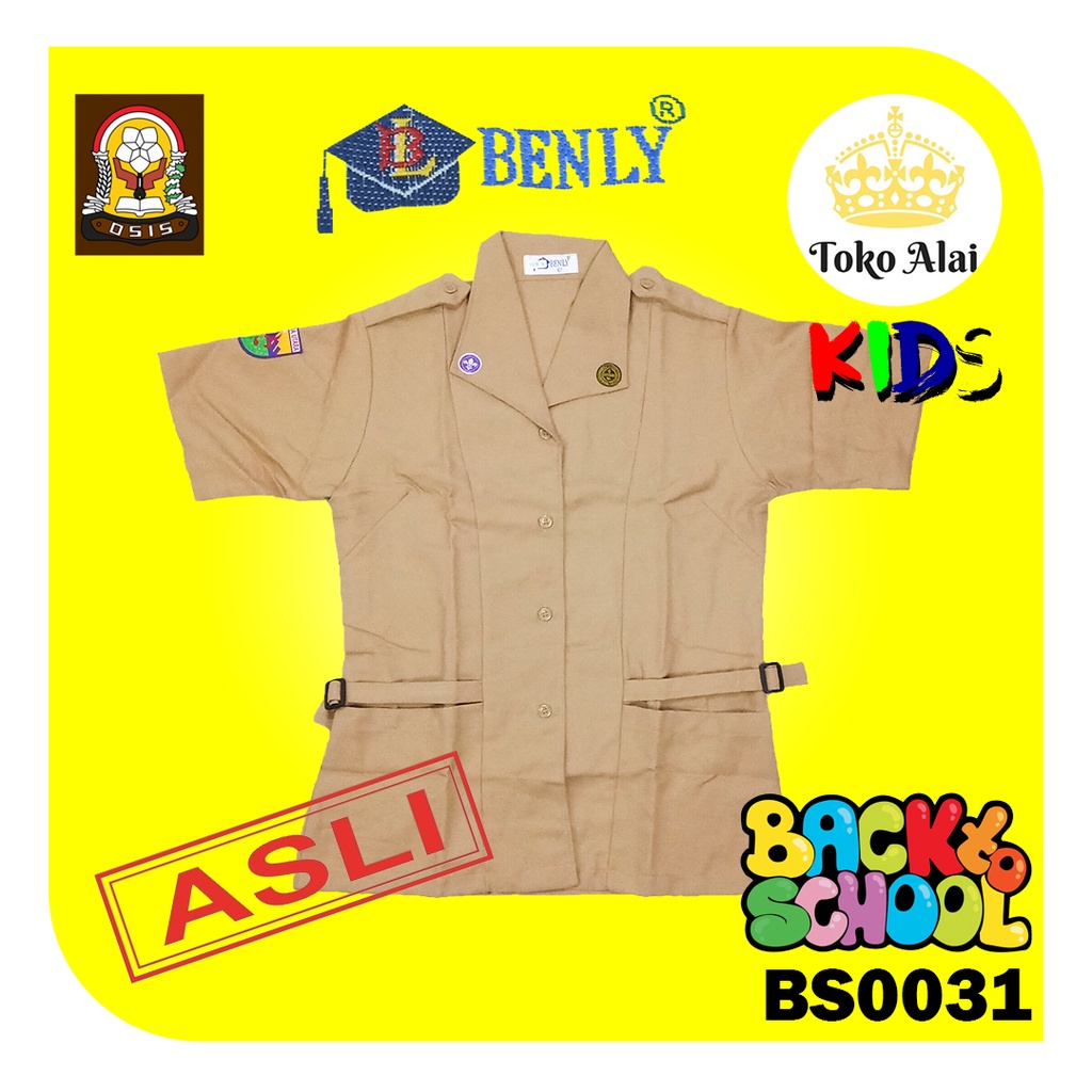 Baju Pramuka Benly Rapilo Cewek SMA Lengan Pendek Asli BS0031