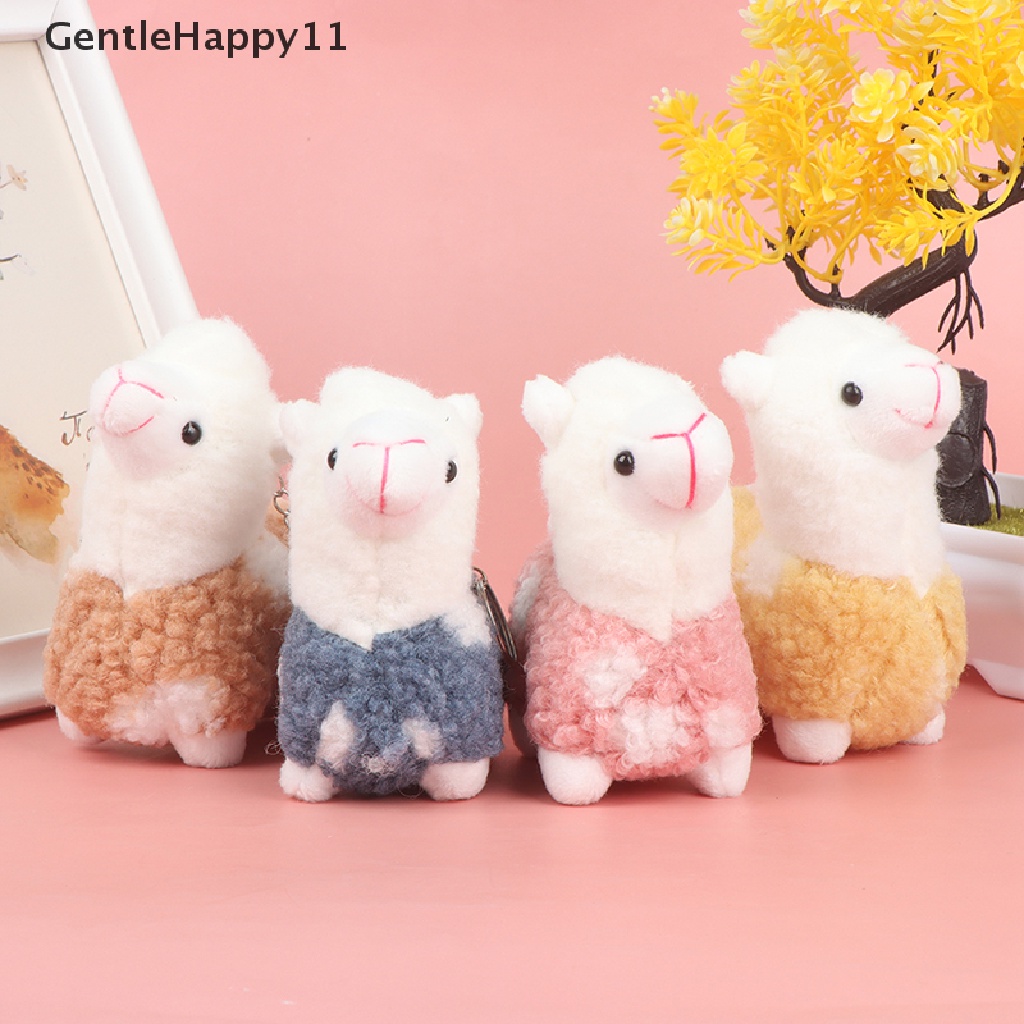 Gentlehappy 1pc Gantungan Kunci Boneka Alpaca Bahan Plush