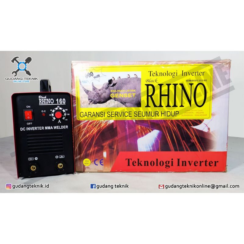 Mesin Las Rhino 160 A / Trafo Las Inverter Rhino MMA 160A