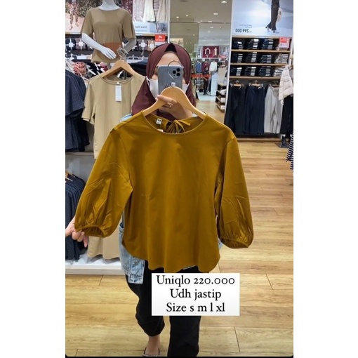 READY STOK UNIQLO T-SHIRT LENGAN BALON MERCERIZED