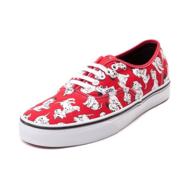 Vans authentic x disney dalmatian red shoes original size woman 6 / 37 [preloved]