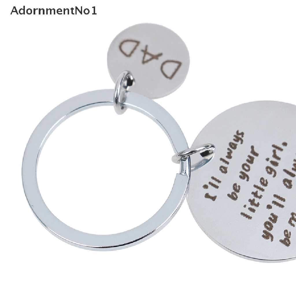 (AdornmentNo1) Gantungan Kunci Stainless Steel Motif Tulisan You Will Always Be My Hero Untuk Hadiah Hari Ayah