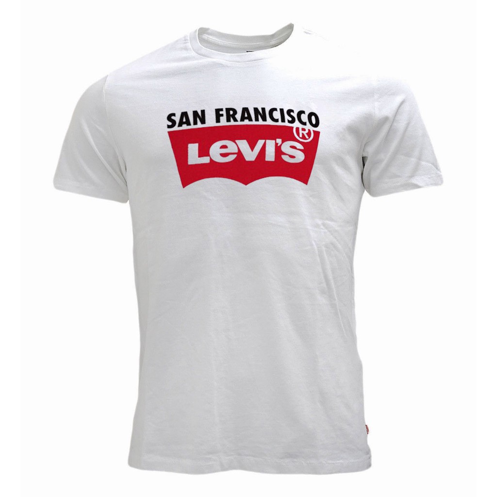 Kaos Levi's | Kaos Pria | Batwing Putih San Francisco | KLPBW - 08