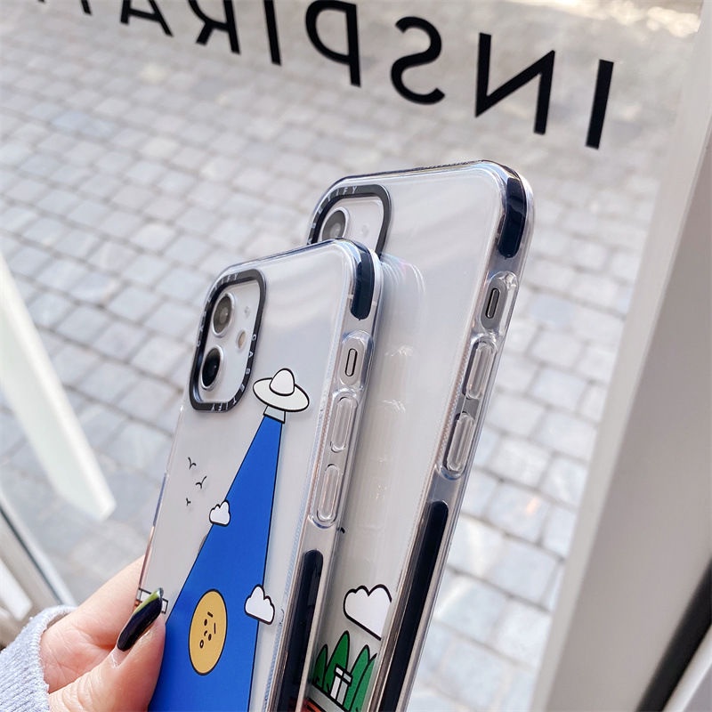 Soft Case Motif Kartun Matahari Untuk iPhone 11 / 12 / 13 Pro Max 7 / 8 Plus / X / XR / Xs Max