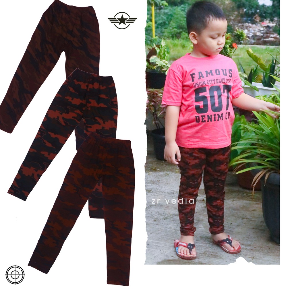 ARMY Pants ukuran 5-7 Tahun / Legging ABRI Panjang Anak Laki Perempuan Bawahan Celana Leging Adem