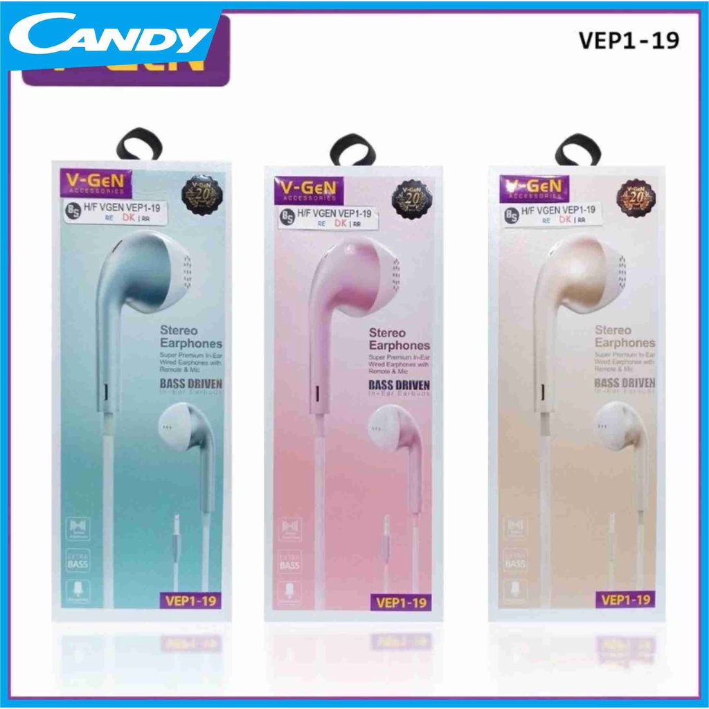 HEADSET V-GEN VEP1-19 | HANDSFREE MURAH