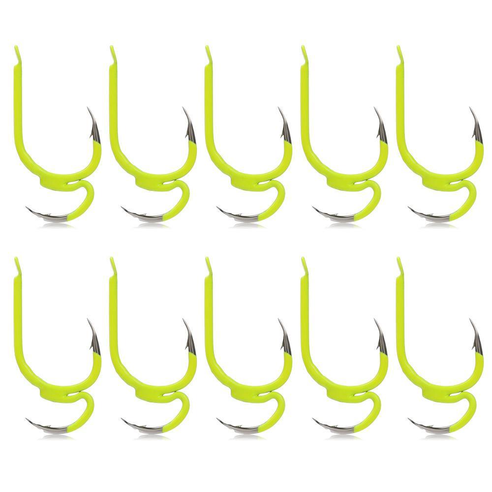 Wonder 10pcs/set Fishhooks Tajam Memancing Laut Kait Pertarungan Baja Karbon Tinggi