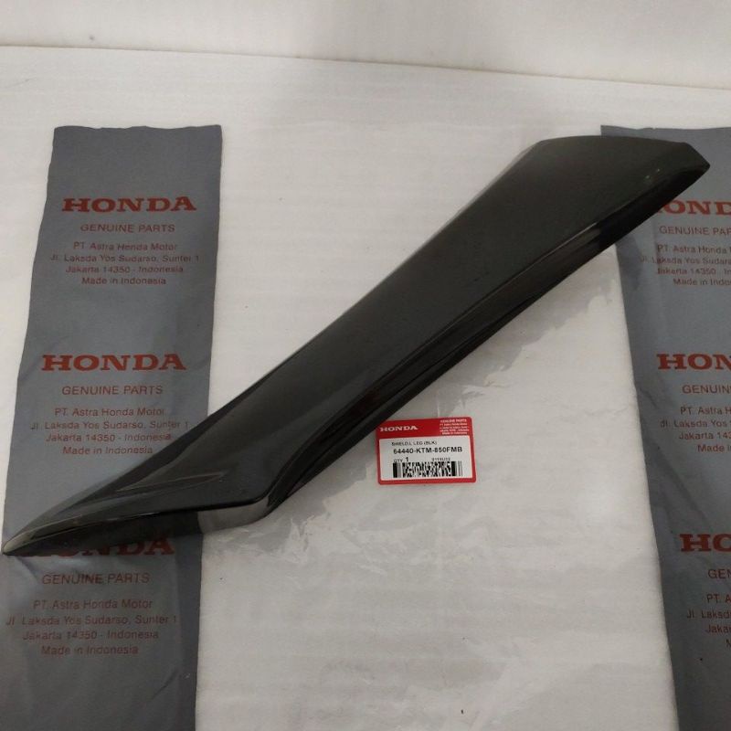 Sayap tebeng legshield luar KIRI Honda Supra X 125 old lama 2005  Hitam ORIGINAL