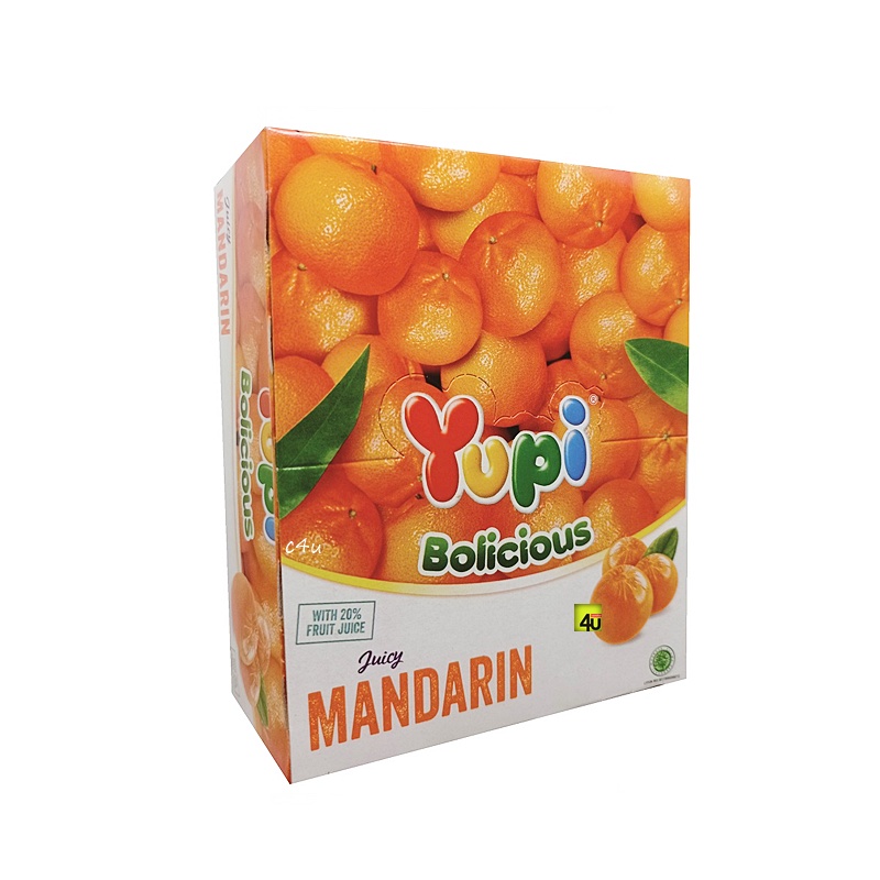 

Yupi Bolicious Jeruk mandarin Box isi 24 PCS