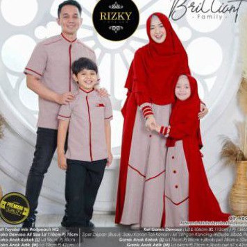 GAMIS SYARI COUPLE FAMILY REALPICT JUMBO - BRILLIANT COUPLE