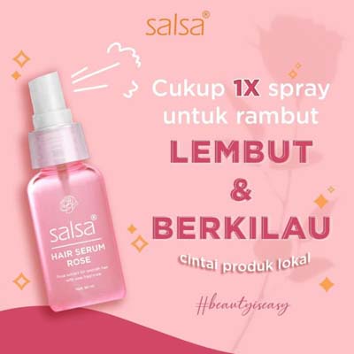 Salsa Hair Serum Rose Spray | Serum Rambut | Hijab Friendly 80 ML