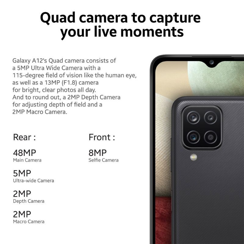 samsung A12 ram 4/128 6/128 gb garansi resmi sein 1 tahun-3