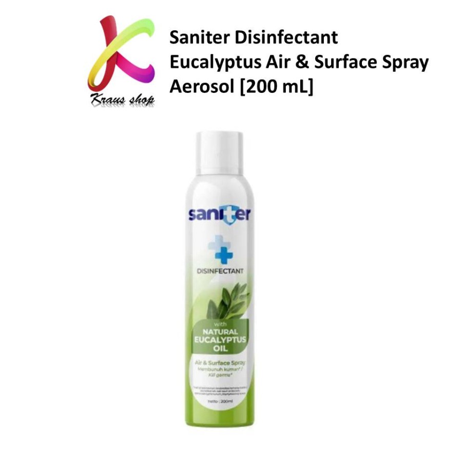 Saniter eucalyptus spray/ Disinfektan air surface aerosol kaleng