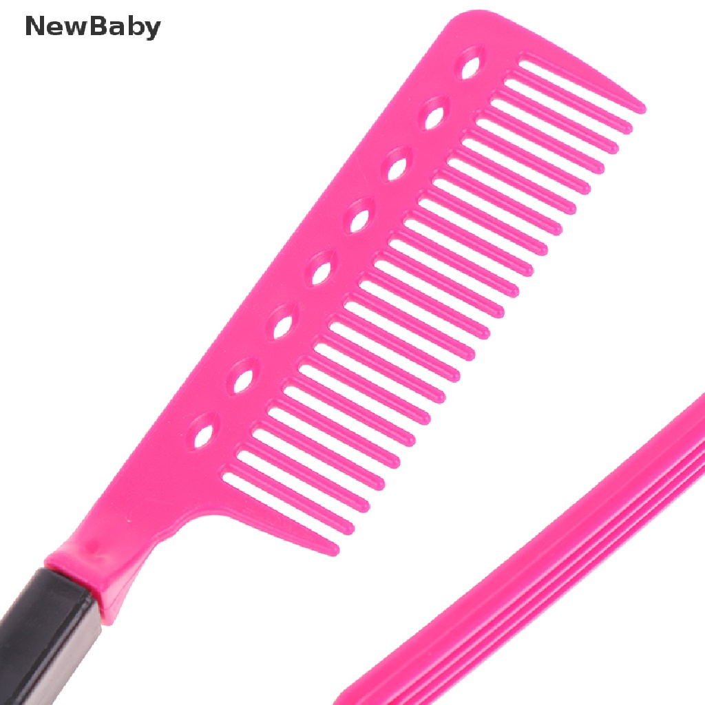 NewBaby 1X Straight Hair Comb Brush Tool For Dry Iron Hair Curl to Straight Hair Shaper ID