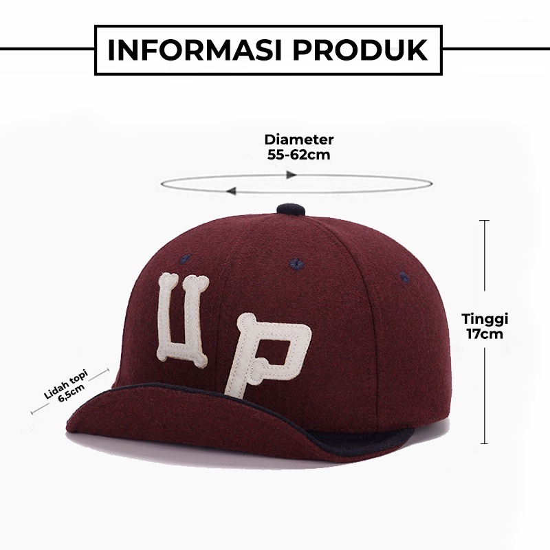 Topi Pria Wanita Baseball Snapback Visor Lipat UP Fashion style Korea HipHop kualitas import TWK