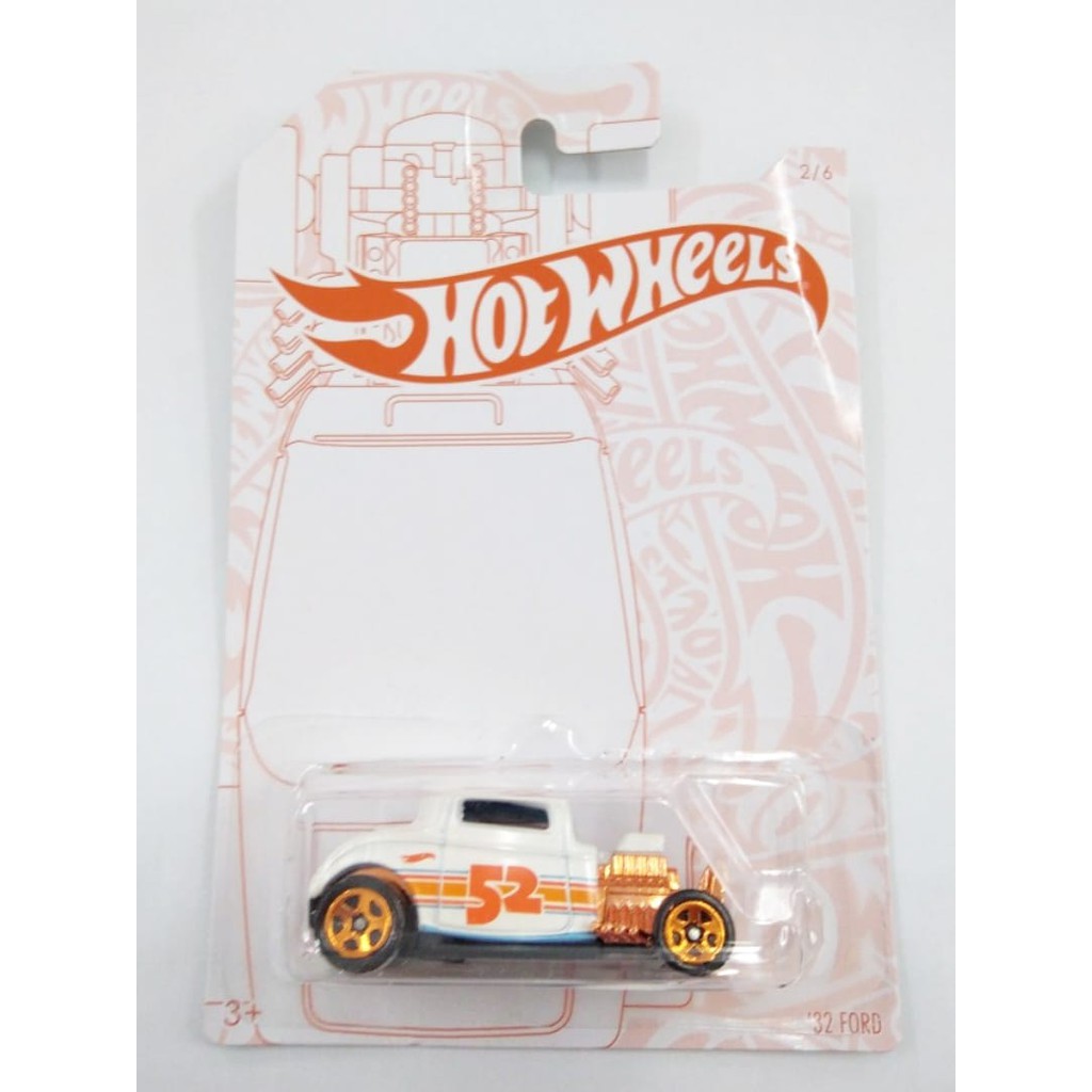 Hot Wheels 32 Ford (CARD NOT MINT) Pearl and Chrome 52th Anniversary HW Hotwheels