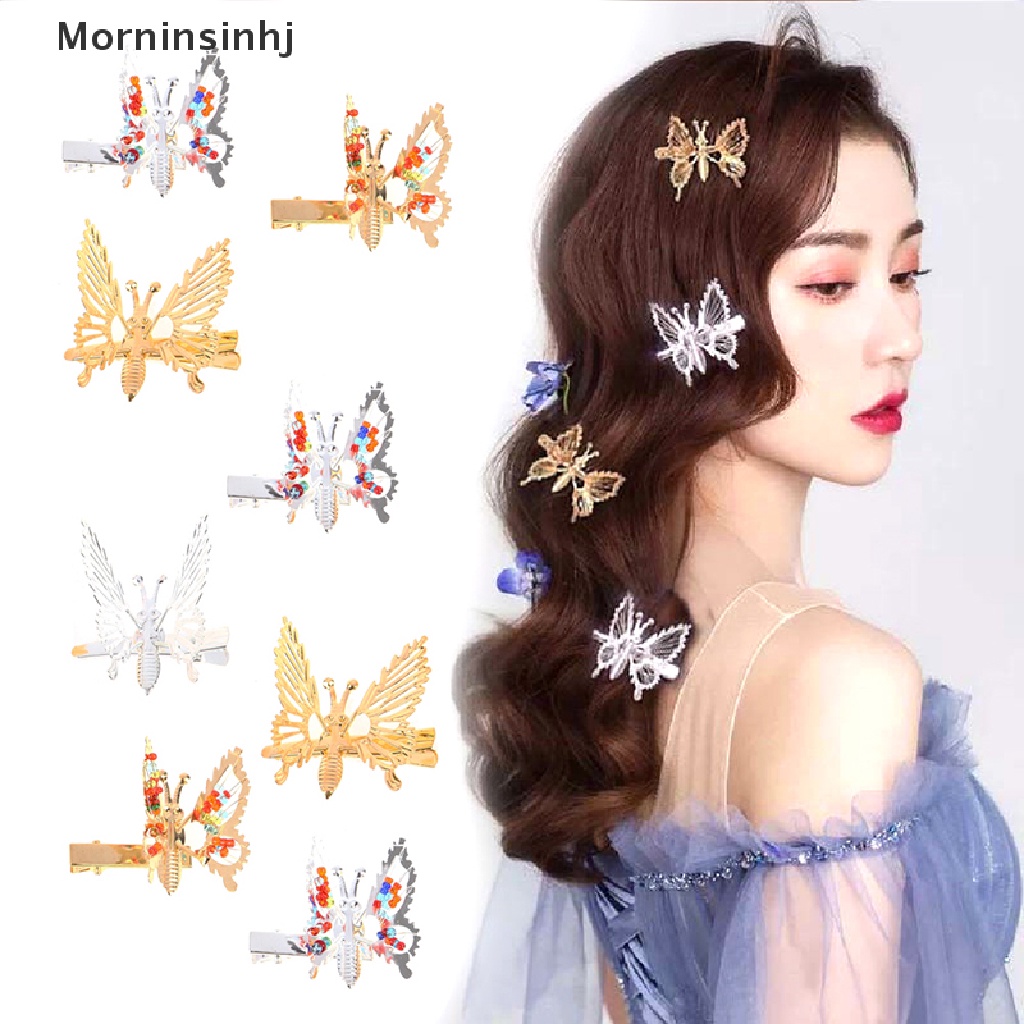 Mornin Jepit Rambut Kupu Poniclip Will Move Butterfly Hairpin Hiasan Kepala DuckbillClip id