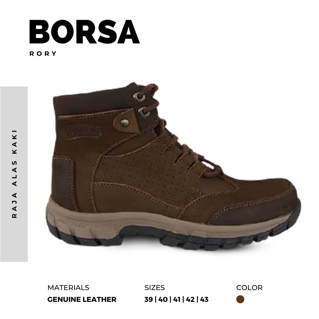 SEPATU BOOTS PRIA KULIT ASLI | BORSA - RORY